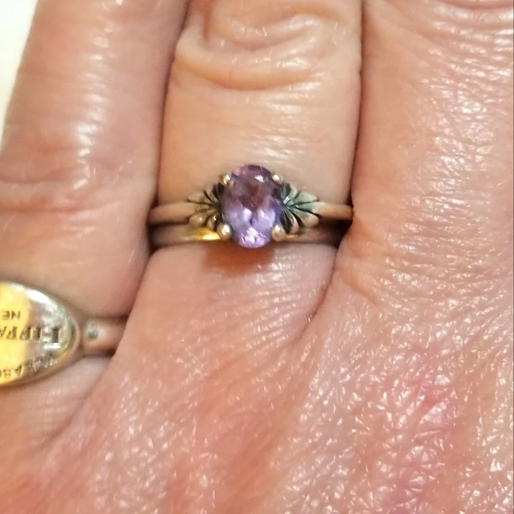 KABANA VTG Designer signed Amethyst Sterling Silver Ring - Picture 8 of 8
